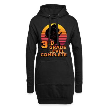 3. Klassenstufe Vollständige Silhouette Tupfende - Hoodie-Kleid - Schwarz - Vorne