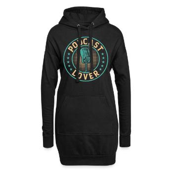 Podcast Lover - Podcasting Podcast Podcaster Podca - Sweat-shirt à capuche long Femme - noir - Devant