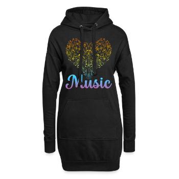 Guitar Music Lover - Guitar Musician Guitar Player - Hoodie-Kleid - Schwarz - Vorne