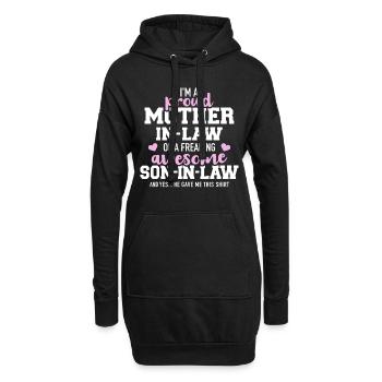 Stolze Schwiegermutter eines verdammt tollen Sohnes - Hoodie-Kleid - Schwarz - Vorne