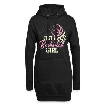 Basketballspielerin Frauen Just A Basketball Girl Bas - Hoodie-Kleid - Schwarz - Vorne