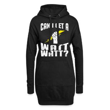 Électricien wat wat - T-shirt électricien - Sweat-shirt à capuche long Femme - noir - Devant