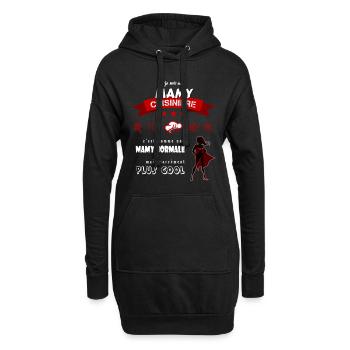 Je suis une Mamy Cuisinière cool et super - Sweat-shirt à capuche long Femme - noir - Devant