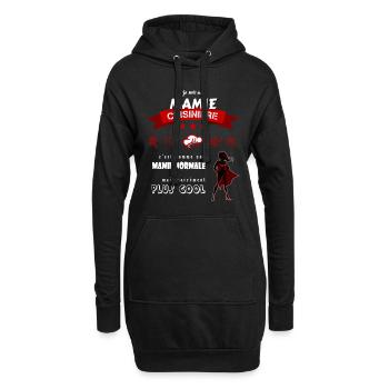 Je suis une Mamie Cuisinière cool et super - Sweat-shirt à capuche long Femme - noir - Devant