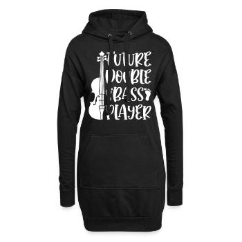 Future Double Bass Player - Double Bassist Baby - Hoodie-Kleid - Schwarz - Vorne