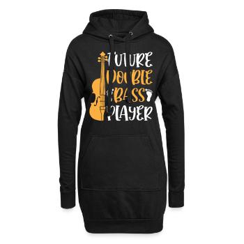 Double Bassist Baby - Future Double Bass Player - Hoodie-Kleid - Schwarz - Vorne
