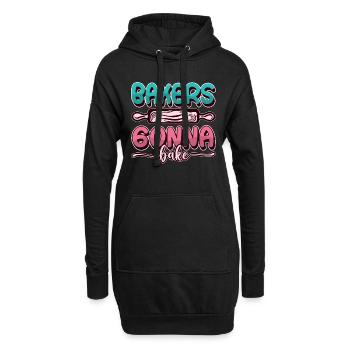 Les boulangers vont à Bake Baking Chef Cupcake Cake - Sweat-shirt à capuche long Femme - noir - Devant
