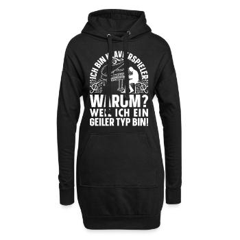 Klavierspieler Pianisten - Ich bin Klavierspieler - Hoodie-Kleid - Schwarz - Vorne