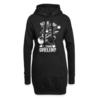 Bock auf Gitarre spielen - Gitarrenspieler Bass Gi - Hoodie-Kleid - Schwarz - Vorne