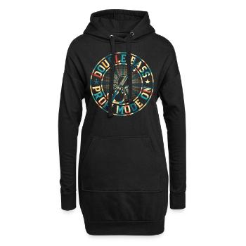 Contrabass Double Bassist - Double Bass Profi Mode - Hoodie-Kleid - Schwarz - Vorne