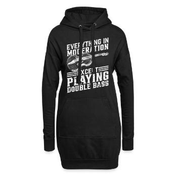 Tout avec modération sauf jouer au double bas - Sweat-shirt à capuche long Femme - noir - Devant