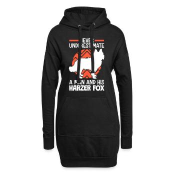 Harzer Fuchs nicht unterschätzen Hütehund - Hoodie-Kleid - Schwarz - Vorne