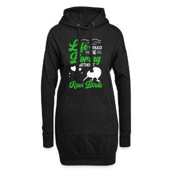 Langweilig ohne Kiwi Vogel Neuseeland Kiwi Vogel - Hoodie-Kleid - Schwarz - Vorne