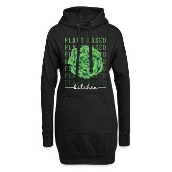 Vegan Chef Plant-Based Kitchen Veggies Vegan Chefs - Hoodie-Kleid - Schwarz - Vorne