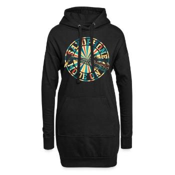 Mode Saxophone sur Sax Music Player Play Saxophone - Sweat-shirt à capuche long Femme - noir - Devant
