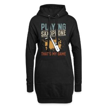 Playing Saxophone That's My Game - Saxophonist Mus - Hoodie-Kleid - Schwarz - Vorne