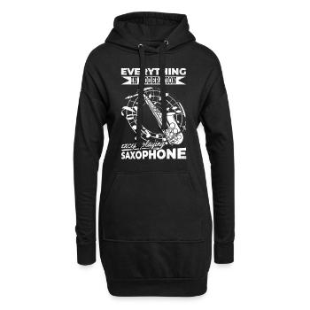 Tout avec modération sauf jouer du saxophone - Sweat-shirt à capuche long Femme - noir - Devant