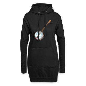Banjo Shirts For Men Bluegrass Appalachia Folk - Hoodie-Kleid - Schwarz - Vorne