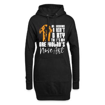 Greyhound Racing Mon Windows Rescue Greyhound Racer - Sweat-shirt à capuche long Femme - noir - Devant