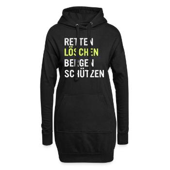 Feuerwehr Freiwillige Feuerwehr - Hoodie-Kleid - Schwarz - Vorne