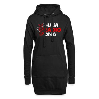Ham Radio DNA Frequency Channel Ham Radio Operator - Hoodie-Kleid - Schwarz - Vorne