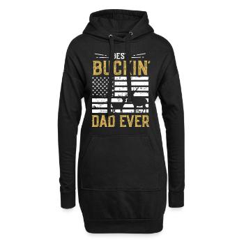 Bester Buckin-Vater aller Zeiten Lustiges Geschenk Coole Jagd - Hoodie-Kleid - Schwarz - Vorne