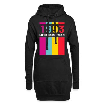 30 ans né en 1993 rétro 30e anniversaire - Sweat-shirt à capuche long Femme - noir - Devant