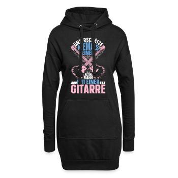 Gitarrist Großvater Gitarre Spieler Opa Gitarrensp - Hoodie-Kleid - Schwarz - Vorne