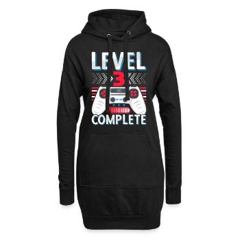 3. Hochzeitstag Geschenk Mann Frau Ehemann Ehefrau - Hoodie-Kleid - Schwarz - Vorne