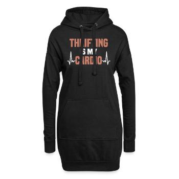 Secondhand Shop Secondhand Eco Hipster Used - Hoodie Dress - black - Front