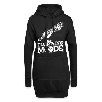 Plomberie Plombier Plomberie Vintage Plomberie - Sweat-shirt à capuche long Femme - noir - Devant