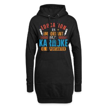 Karaoke Singer Education Is - Hoodie-Kleid - Schwarz - Vorne