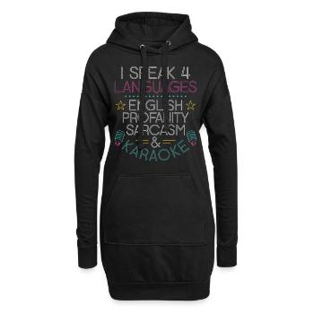 Karaoke Singer I Speak 4 Languages - Hoodie Dress - black - Front