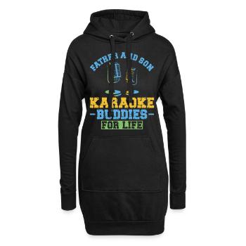 Karaoke Singer Dad Father And Son - Hoodie-Kleid - Schwarz - Vorne