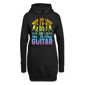 Guitariste Filles Guitariste - Funny Guitar Playe - Sweat-shirt à capuche long Femme - noir - Devant