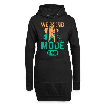 Guitar Mode On - Bass Guitar Player Bass Guitarist - Hoodie-Kleid - Schwarz - Vorne