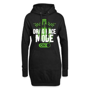Course de dragsters Course de voitures Course de dragsters - Sweat-shirt à capuche long Femme - noir - Devant