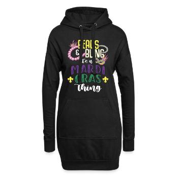 Beading Beads & Bling It's A Beaded Jewelry Beader - Hoodie-Kleid - Schwarz - Vorne