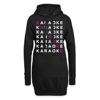 Karaoke Singer Karaoke - Hoodie-Kleid - Schwarz - Vorne