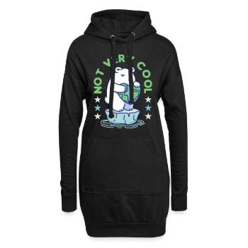 Global Warming Not Very Cool Environment Science - Hoodie-Kleid - Schwarz - Vorne