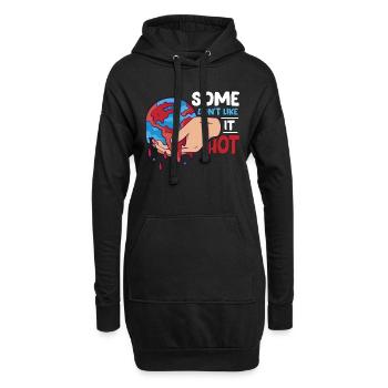 Global Warming Some Don't Like It Hot Environment - Hoodie-Kleid - Schwarz - Vorne