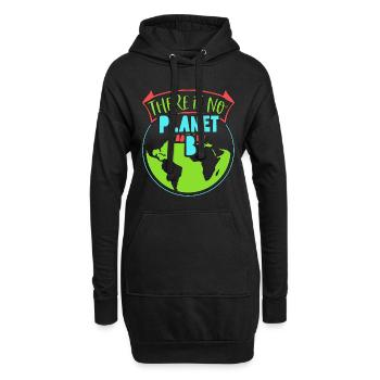 Global Warming There Is No Planet B Environmental - Hoodie-Kleid - Schwarz - Vorne