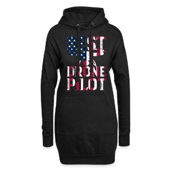 Meilleur pilote de drone - Quadcopter Drone Pilot Drone Ra - Sweat-shirt à capuche long Femme - noir - Devant