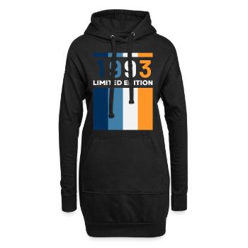 30 ans né en 1993 rétro 30e anniversaire - Sweat-shirt à capuche long Femme - noir - Devant
