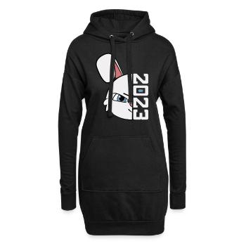 Hase 2023 Chinesisches Neujahr Jahr des Hasen - Hoodie-Kleid - Schwarz - Vorne
