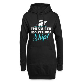 Kreuzfahrt diese Woche Ich gebe kein Schiff - Hoodie-Kleid - Schwarz - Vorne