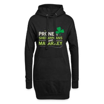 Anfällig für Shenanigans und Malarkey Irland Leprecha - Hoodie-Kleid - Schwarz - Vorne