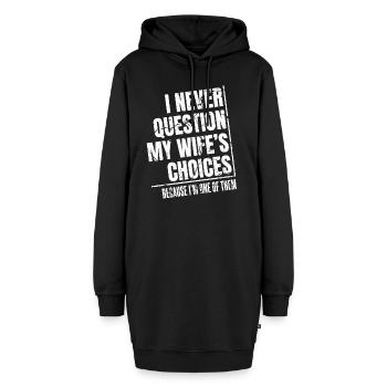 Ehemann Ehegatte Familie Hochzeit - Hoodie-Kleid - Schwarz - Vorne