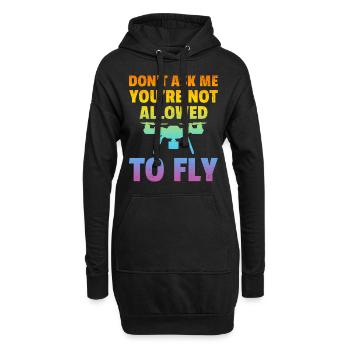 Ne me demandez pas que vous n’êtes pas autorisé à voler - Drone Pil - Sweat-shirt à capuche long Femme - noir - Devant