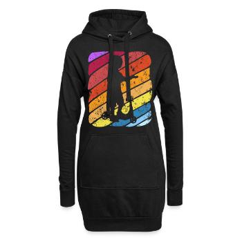 Scooter Stunt Roller für Kinder Retro - Hoodie-Kleid - Schwarz - Vorne